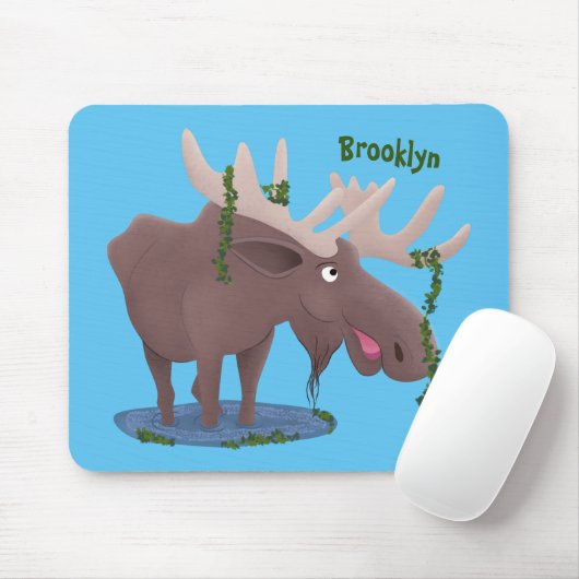 Grappig vrolijke cartoon illustratie muismat (Met muis)