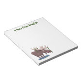 Grappig vrolijke cartoon illustratie notitieblok (Schuin)