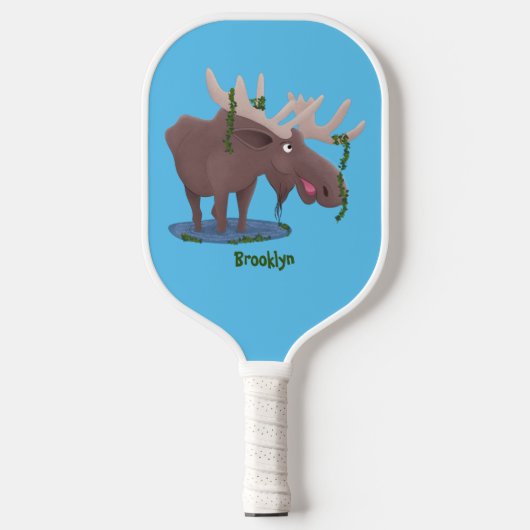 Grappig vrolijke cartoon illustratie pickleball paddle (Voorkant)
