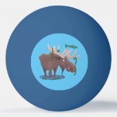 Grappig vrolijke cartoon illustratie pingpongbal (Achterkant)