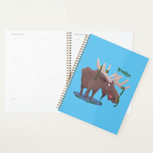 Grappig vrolijke cartoon illustratie planner (Display)