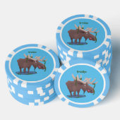 Grappig vrolijke cartoon illustratie poker chips (Opstapeling)