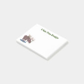 Grappig vrolijke cartoon illustratie post-it® notes (Schuin)