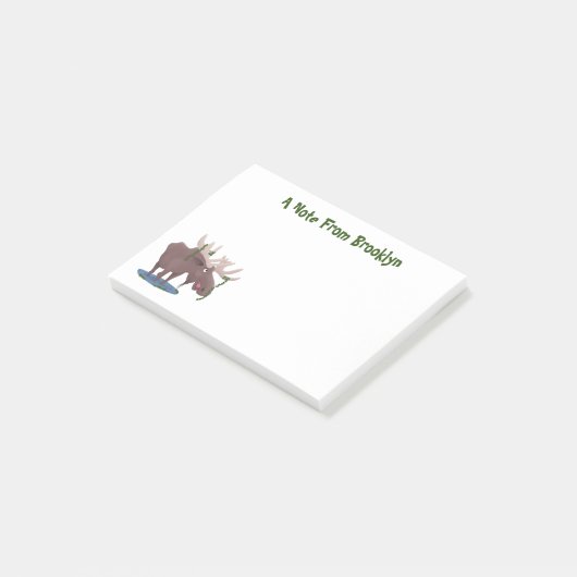 Grappig vrolijke cartoon illustratie post-it® notes (Schuin)