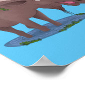 Grappig vrolijke cartoon illustratie poster (Hoek)