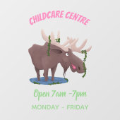 Grappig vrolijke cartoon illustratie raamsticker (Vel)