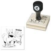 Grappig vrolijke cartoon illustratie rubberstempel (Gestempeld)