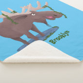 Grappig vrolijke cartoon illustratie sherpa deken (3/4)