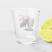 Grappig vrolijke cartoon illustratie shot glas (Achterkant)