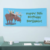 Grappig vrolijke cartoon illustratie spandoek (Beurs)