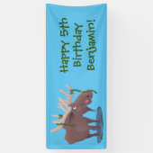 Grappig vrolijke cartoon illustratie spandoek (Verticaal)