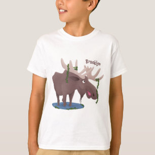 Grappig vrolijke cartoon illustratie t-shirt