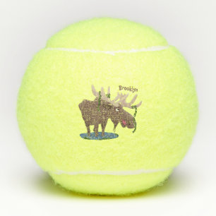 Grappig vrolijke cartoon illustratie tennisballen