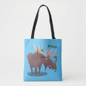 Grappig vrolijke cartoon illustratie tote bag (Voorkant)