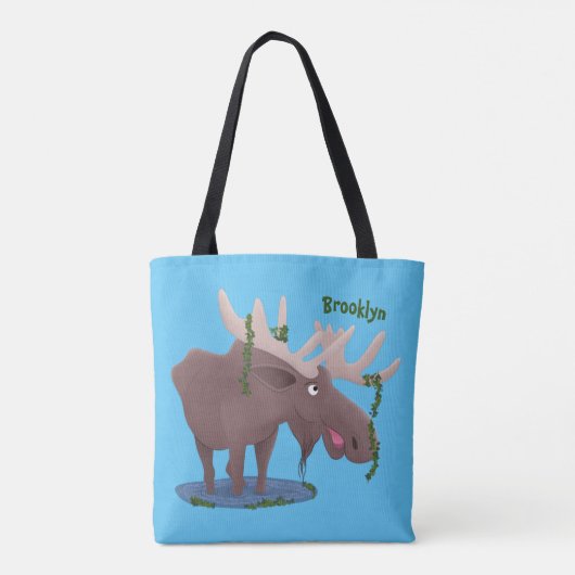 Grappig vrolijke cartoon illustratie tote bag (Achterkant)