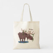 Grappig vrolijke cartoon illustratie tote bag (Achterkant)