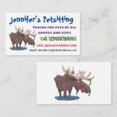 Grappig vrolijke cartoon illustratie visitekaartje (Voorkant / Achterkant)