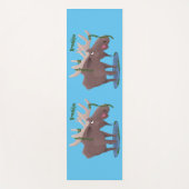 Grappig vrolijke cartoon illustratie yogamat (Voorkant)