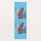 Grappig vrolijke cartoon illustratie yogamat (Achterkant)