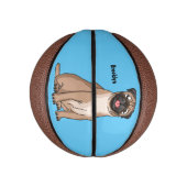 Grappig vrolijke foto van de cartoon basketbal (Verticaal)