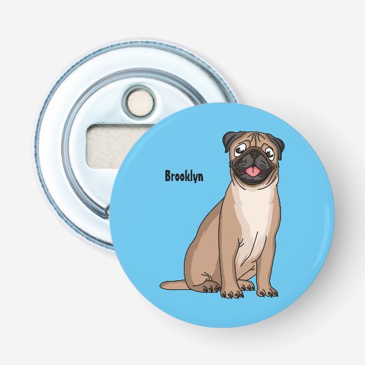 Grappig vrolijke foto van de cartoon button flesopener (Voorkant)