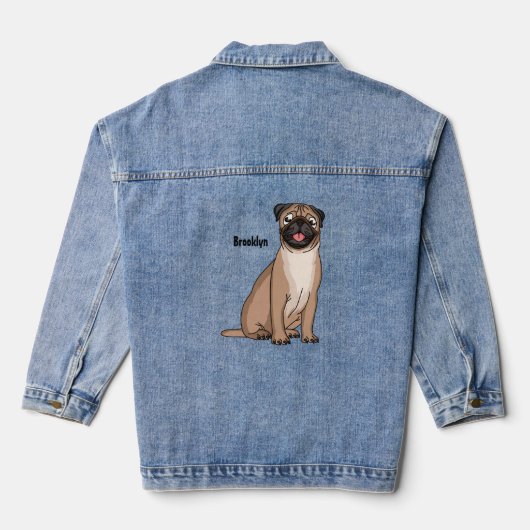 Grappig vrolijke foto van de cartoon denim jacket (Achterkant)