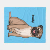 Grappig vrolijke foto van de cartoon fleece deken (Voorkant (Horizontaal))