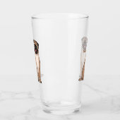 Grappig vrolijke foto van de cartoon glas (Links)