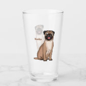 Grappig vrolijke foto van de cartoon glas (Voorkant)