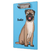 Grappig vrolijke foto van de cartoon klembord (Links)