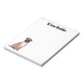 Grappig vrolijke foto van de cartoon notitieblok (Linkerzijde)