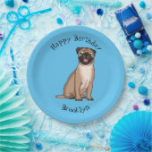 Grappig vrolijke foto van de cartoon papieren bordje (Feest)