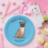 Grappig vrolijke foto van de cartoon papieren bordje (Feest)