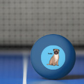 Grappig vrolijke foto van de cartoon pingpongbal (Net)