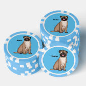 Grappig vrolijke foto van de cartoon poker chips (Opstapeling)