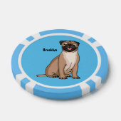 Grappig vrolijke foto van de cartoon poker chips (Enkel)