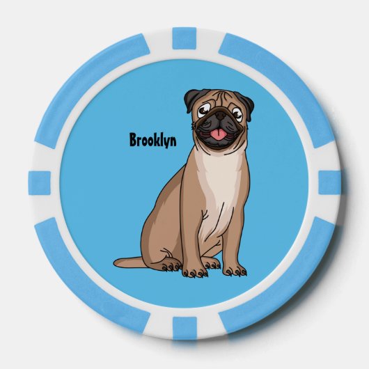 Grappig vrolijke foto van de cartoon poker chips (Voorkant)