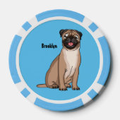 Grappig vrolijke foto van de cartoon poker chips (Achterkant)