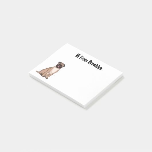 Grappig vrolijke foto van de cartoon post-it® notes (Schuin)