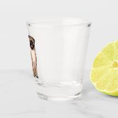 Grappig vrolijke foto van de cartoon shot glas (Rechts)