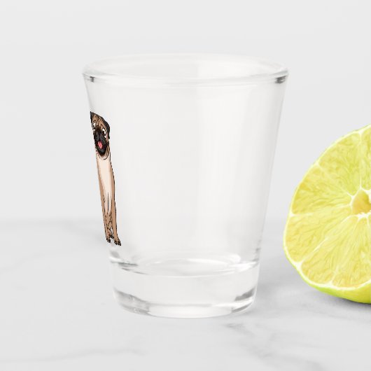 Grappig vrolijke foto van de cartoon shot glas (Rechts)