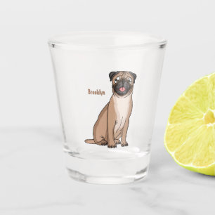 Grappig vrolijke foto van de cartoon shot glas