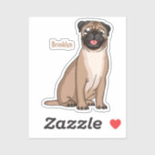 Grappig vrolijke foto van de cartoon sticker (Vel)