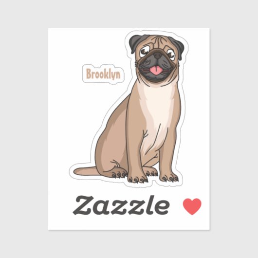 Grappig vrolijke foto van de cartoon sticker (Vel)