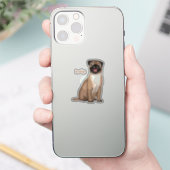 Grappig vrolijke foto van de cartoon sticker (Telefoon)