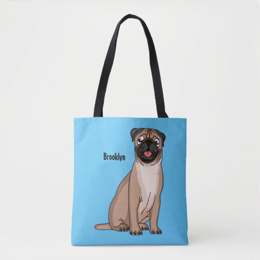 Grappig vrolijke foto van de cartoon tote bag (Voorkant)