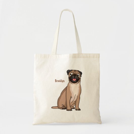 Grappig vrolijke foto van de cartoon tote bag (Voorkant)