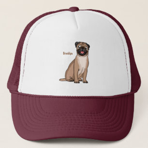 Grappig vrolijke foto van de cartoon trucker pet
