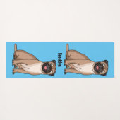 Grappig vrolijke foto van de cartoon yogamat (Achterkant (horizontaal))