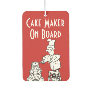 Grappig Vrouw Cake Maker Cartoon Luchtverfrisser